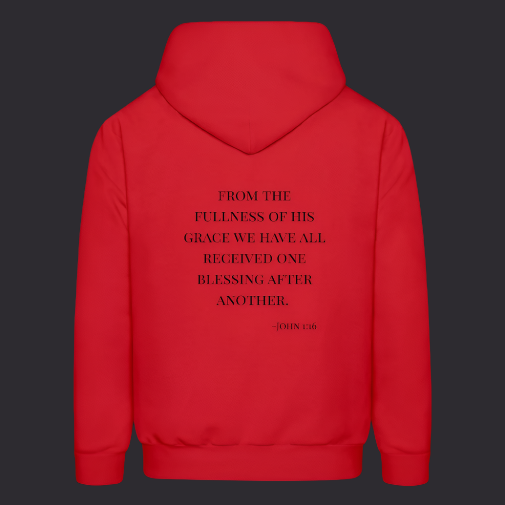 'Fullness of his Grace' Classic Red Hoodie Thrive Collection - red