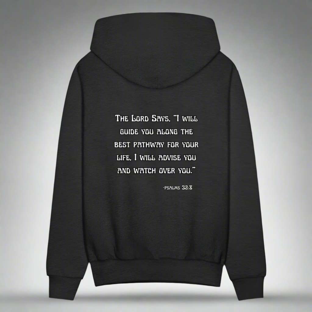 'I will guide you' Charcoal Gray Hoodie Thrive Collection - charcoal grey