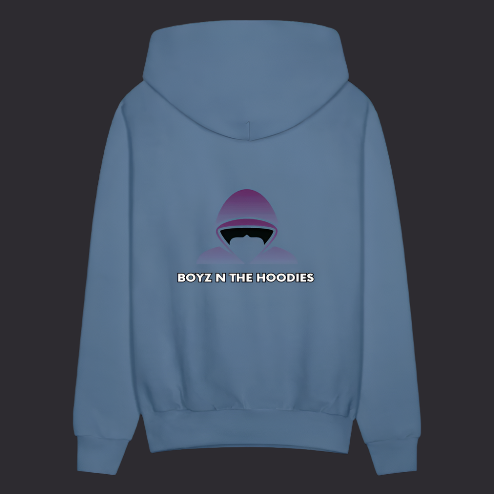 Boyz N The Hoodies Motto Denim Blue Hoodie Classic Design - denim blue
