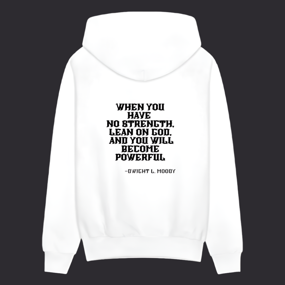 'Lean on God' White Hoodies Survive Collection - white