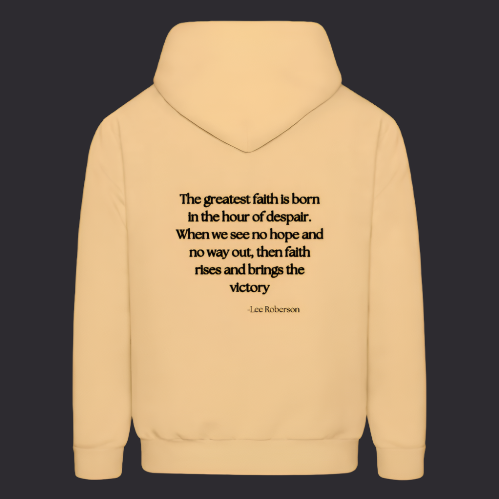 'The Greatest Faith' Light Gold Hoodie Survive Collection - light gold 