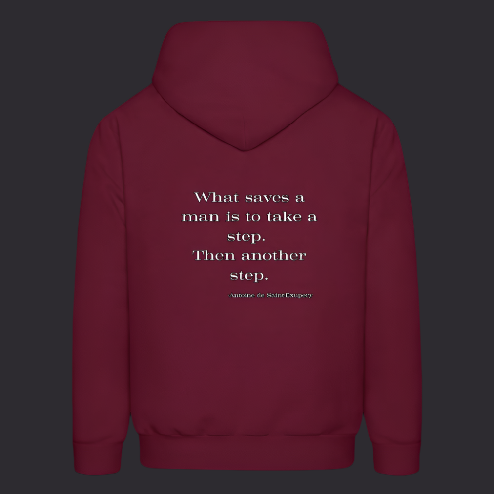 'What saves a man' Burgundy Hoodie Survive Collection - burgundy