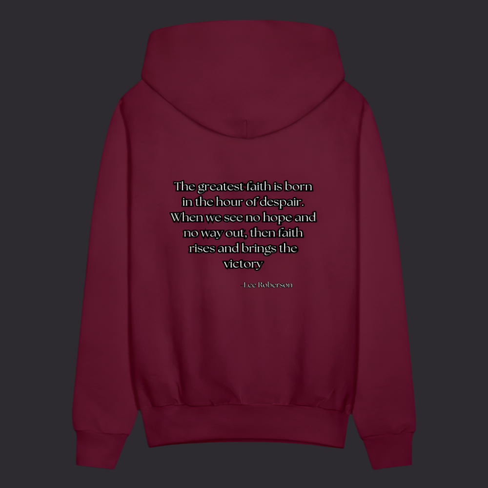 'The Greatest Faith' Burgundy Hoodie Survive Collection - burgundy