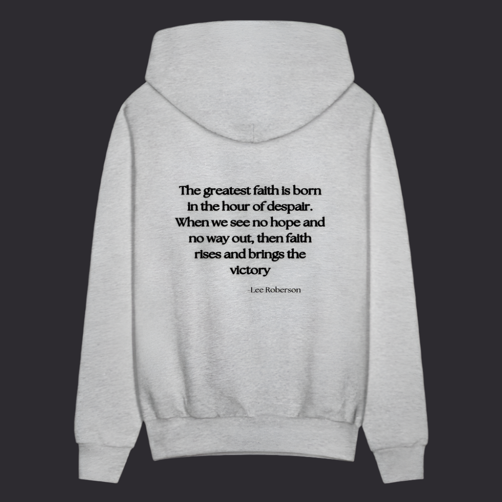 'The Greatest Faith' Classic Gray Hoodie Survive Collection - heather gray
