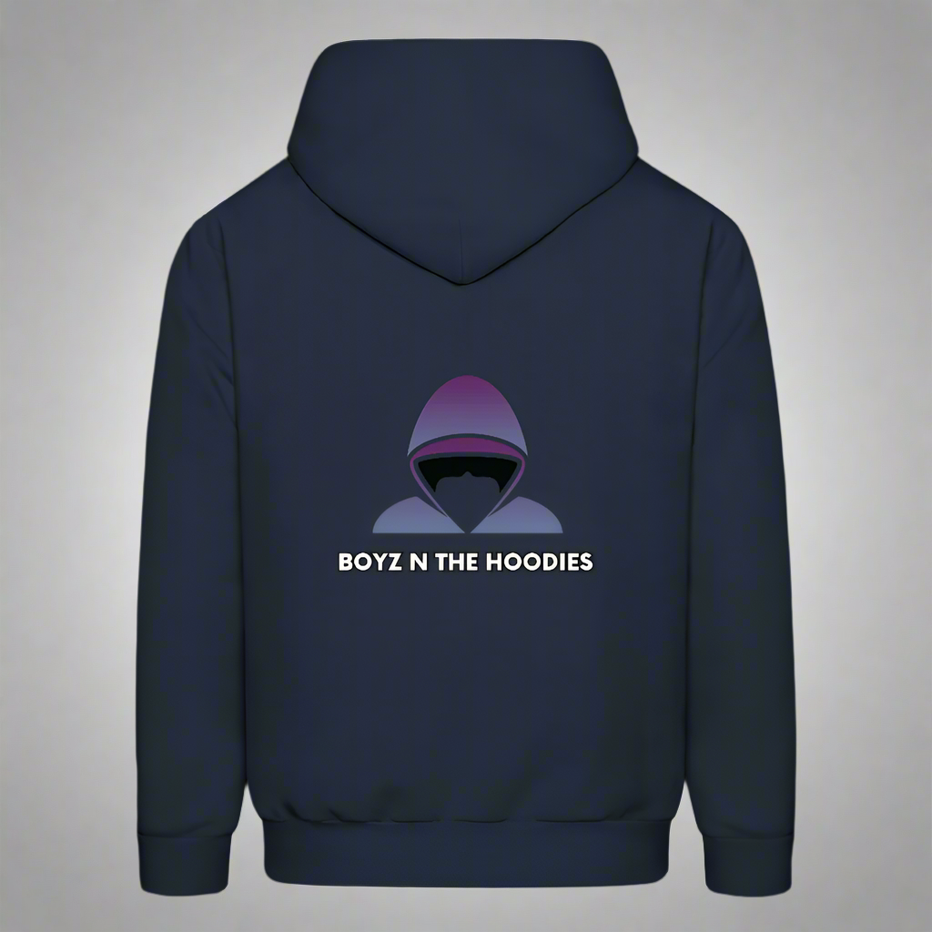 Boyz N The Hoodies Motto Navy Blue Hoodie Classic Design - navy