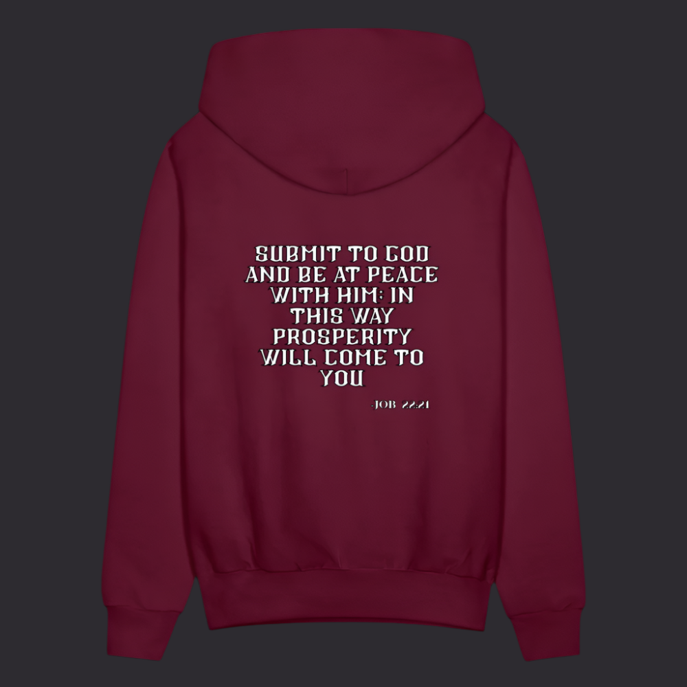 'Submit to God' Burgundy Hoodie Strive Collection - burgundy