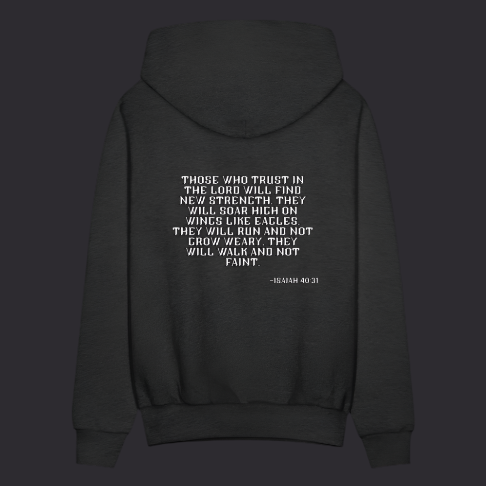 'Trust in the Lord' Charcoal Gray Hoodie Strive Collection - charcoal grey