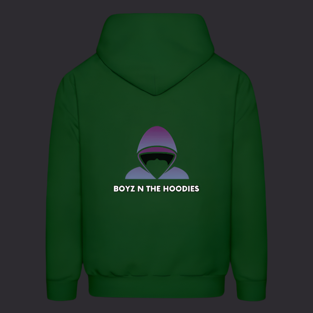 Boyz N The Hoodies Motto Forest Green Hoodie Classic Design - forest green