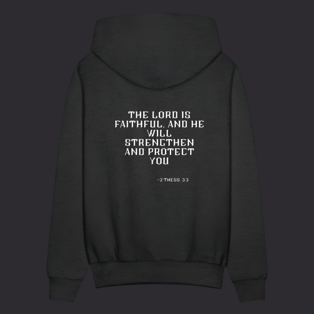 'The Lord Is Faithful' Charcoal Gray Hoodies Survive Collection - charcoal grey