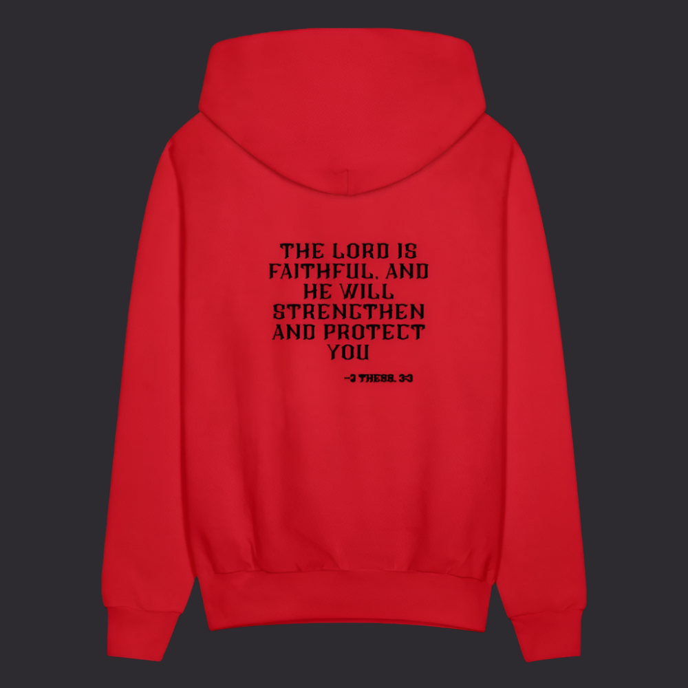 'The Lord Is Faithful' Classic Red Hoodie Survive Collection - red