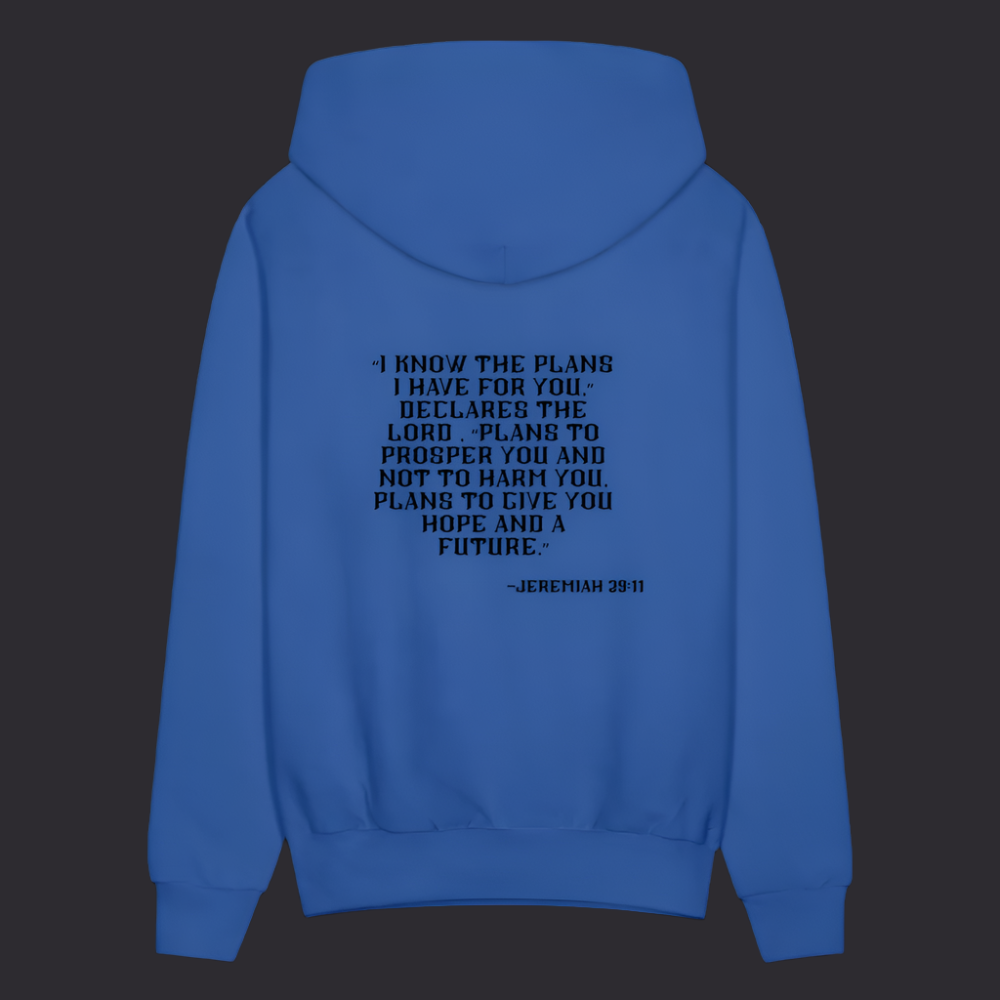 'I know the plans' Royal Blue Hoodie Thrive Collection - royal blue