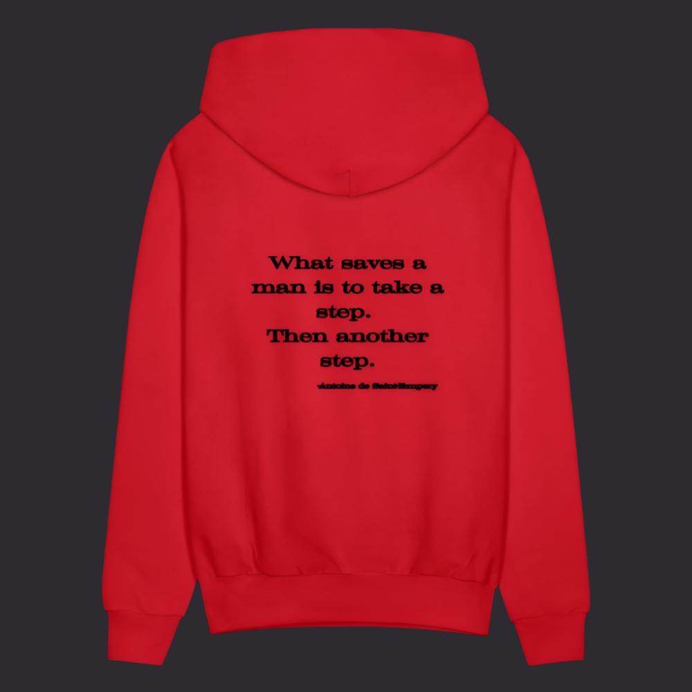 'What saves a man' Classic Red Hoodie Survive Collection - red