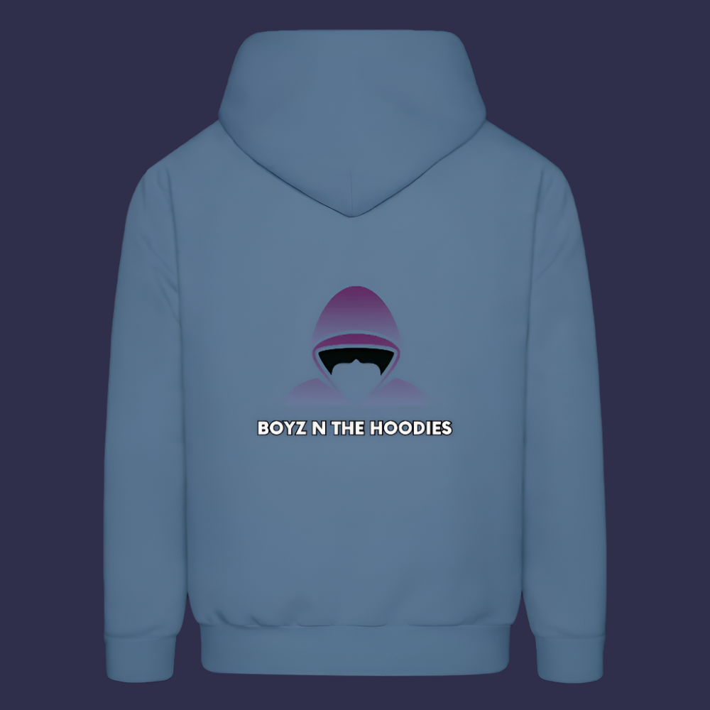 Boyz N The Hoodies Motto Denim Blue Hoodie Classic Design - denim blue