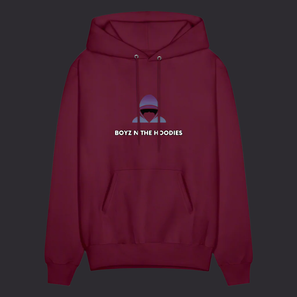 Boyz N The Hoodies Classic Design Burgundy Hoodies (Front only) - burgundy