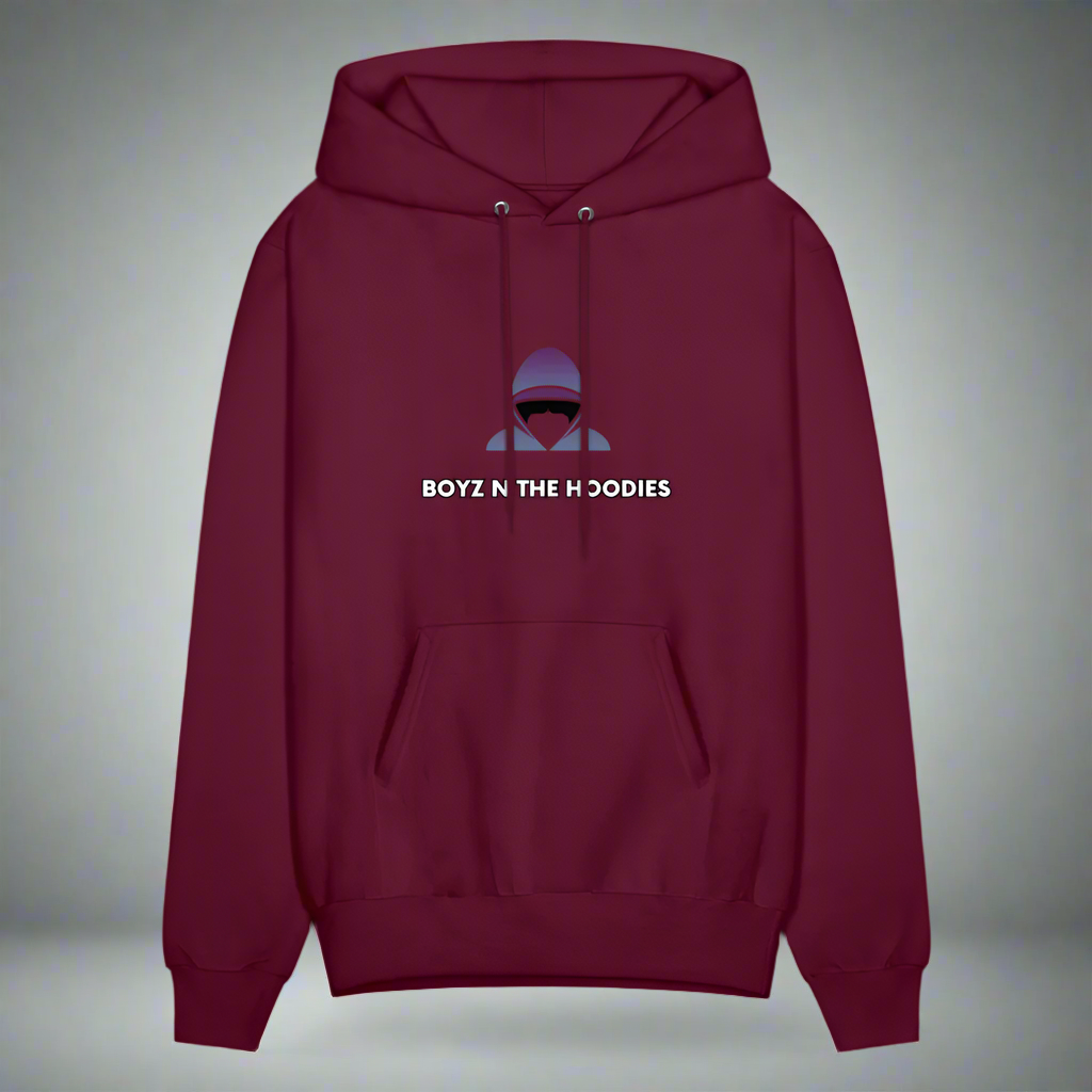 Boyz N The Hoodies Classic Design Burgundy Hoodies (Front only) - burgundy