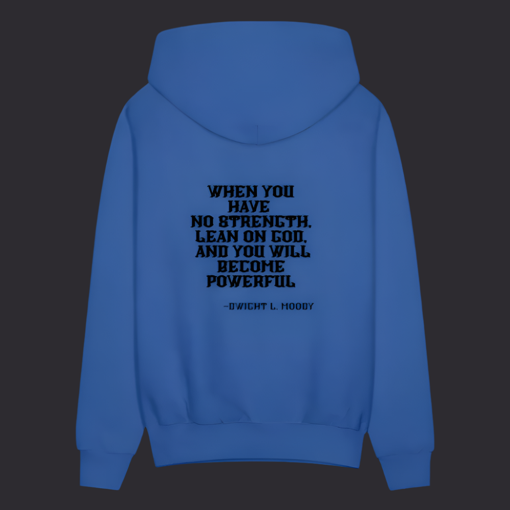 'Lean on God' Royal Blue Hoodies Survive Collection - royal blue