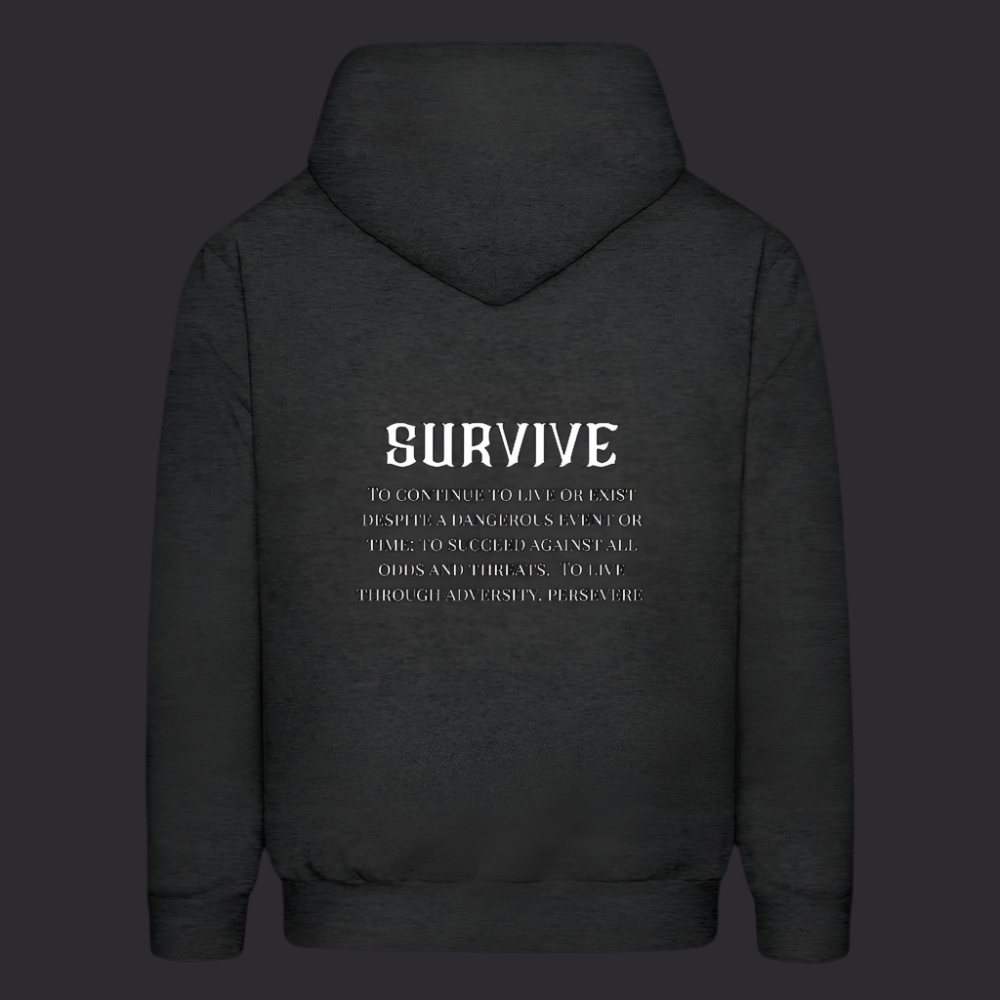 Boyz N The Hoodies Charcoal Gray Survive Hoodie - charcoal grey