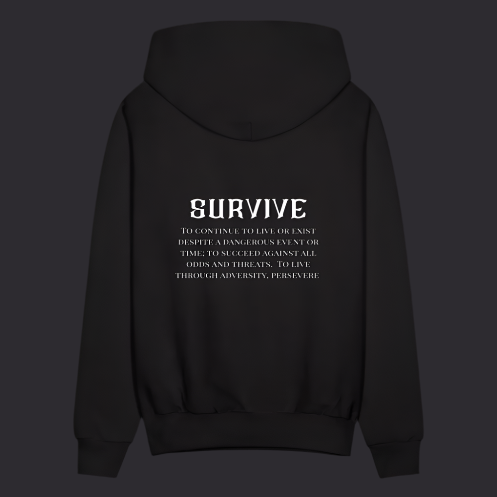 Boyz N The Hoodies Classic Black Survive Hoodie - black