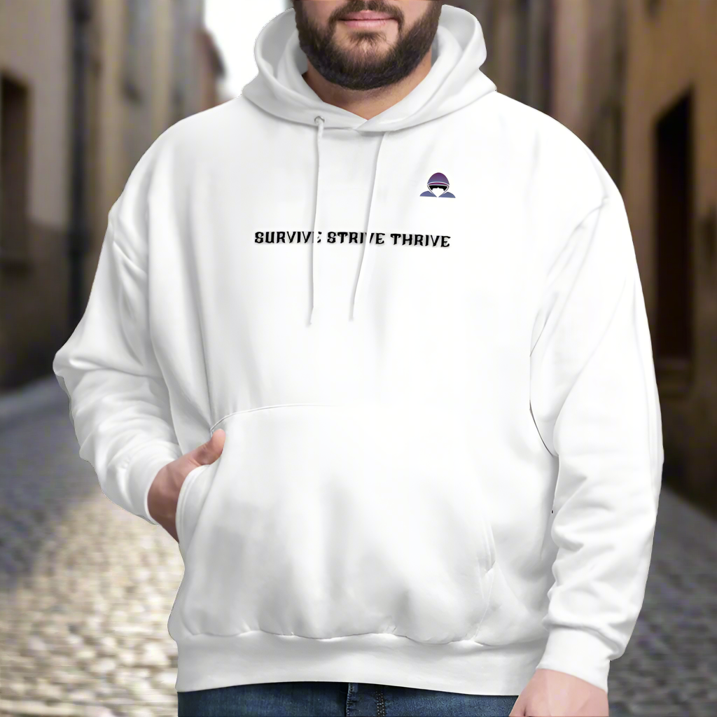 Boyz N The Hoodies Motto White Hoodie Classic Design - white