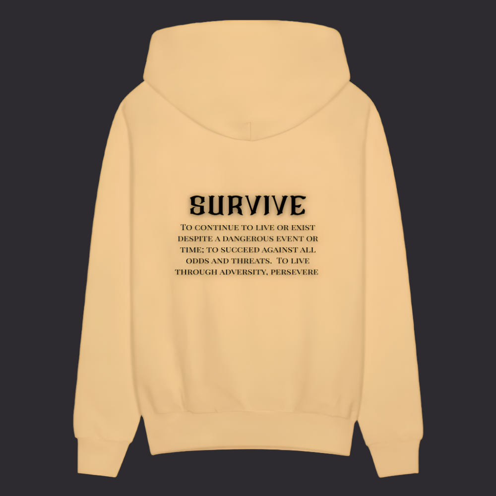 Boyz N The Hoodies Light Gold Survive Hoodie - light gold 