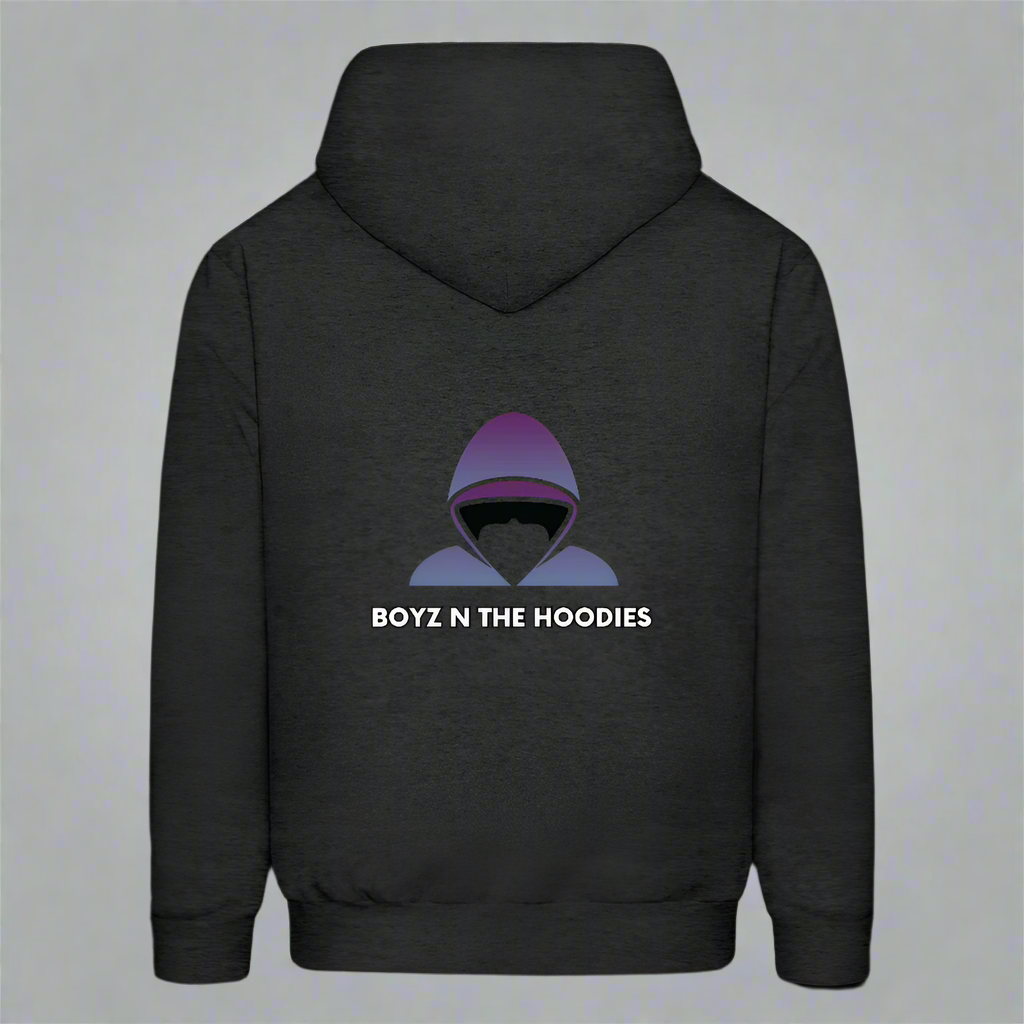Boyz N The Hoodies Motto Royal Blue Hoodie Classic Design - charcoal grey