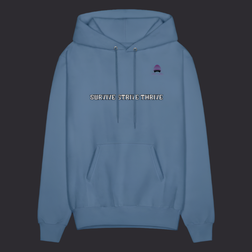 Boyz N The Hoodies Motto Denim Blue Hoodie Classic Design - denim blue