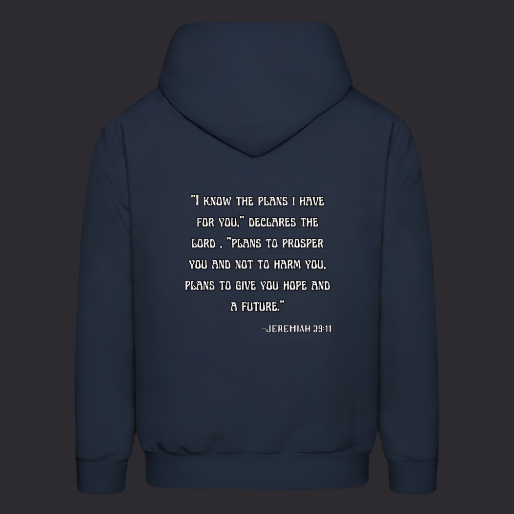 'I know the plans' Navy Blue Hoodie Thrive Collection - navy