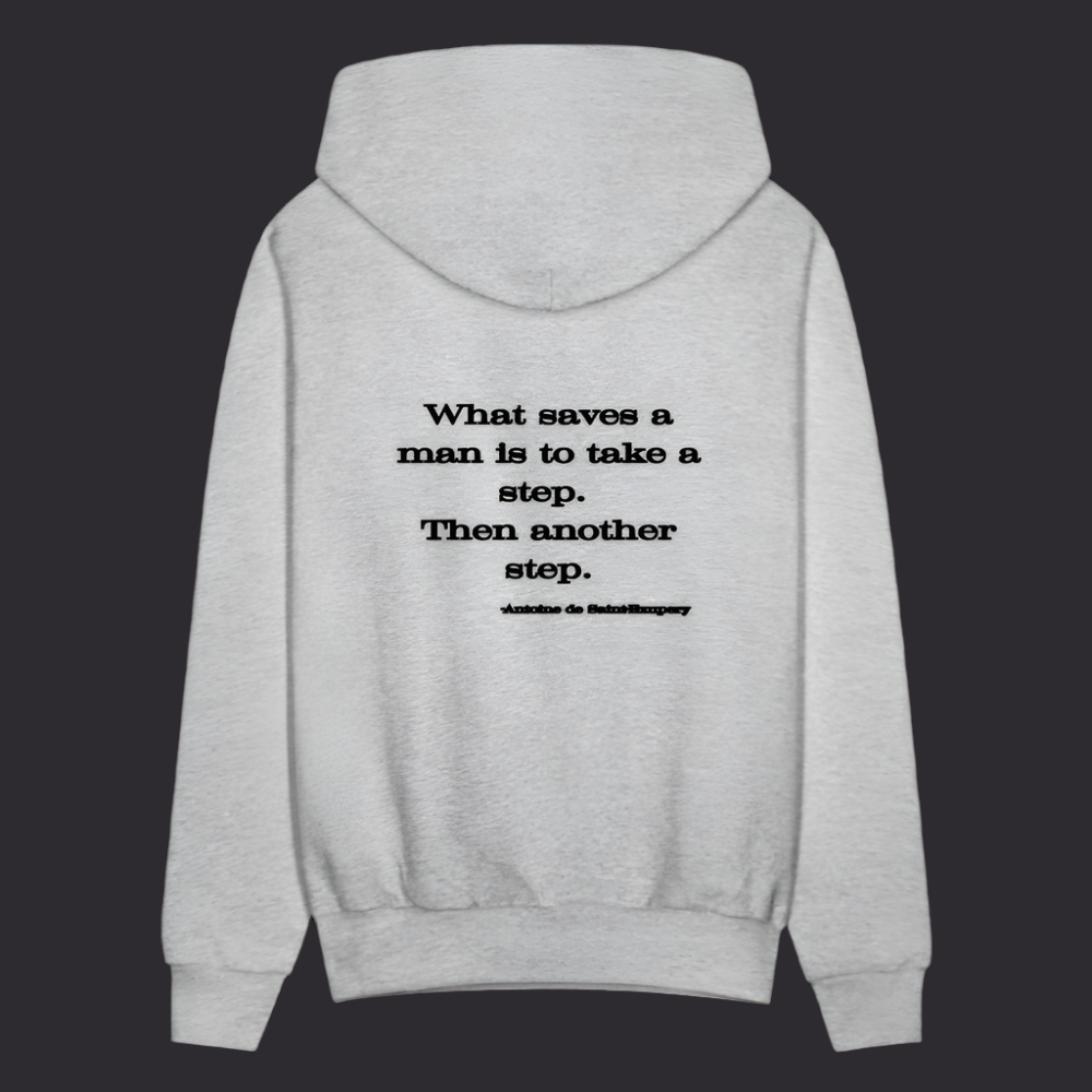 'What saves a man' Classic Gray Hoodie Survive Collection - heather gray
