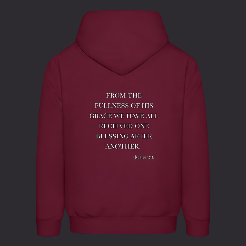 'Fullness of his Grace' Burgundy Hoodie Thrive Collection - burgundy