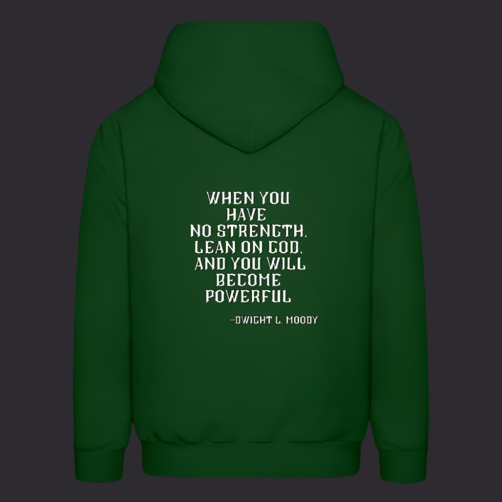 'Lean on God' Forest Green Hoodies Survive Collection - forest green
