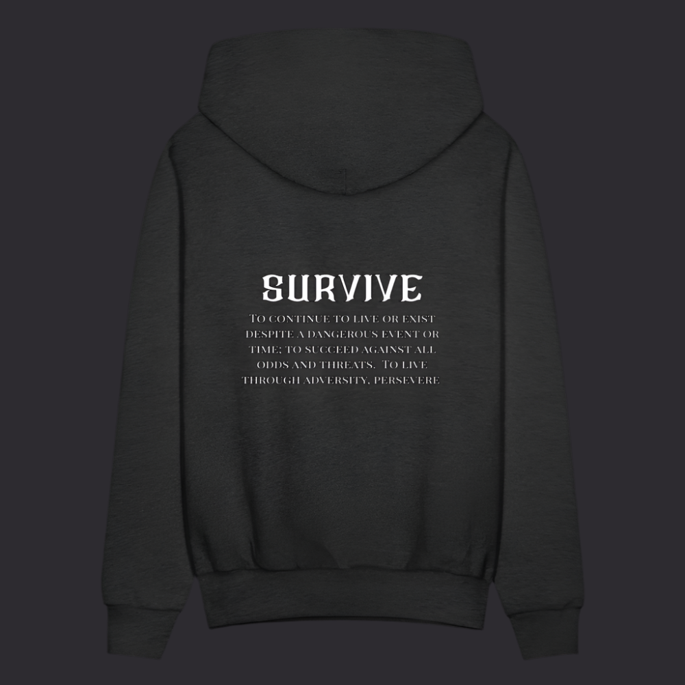 Boyz N The Hoodies Charcoal Gray Survive Hoodie - charcoal grey