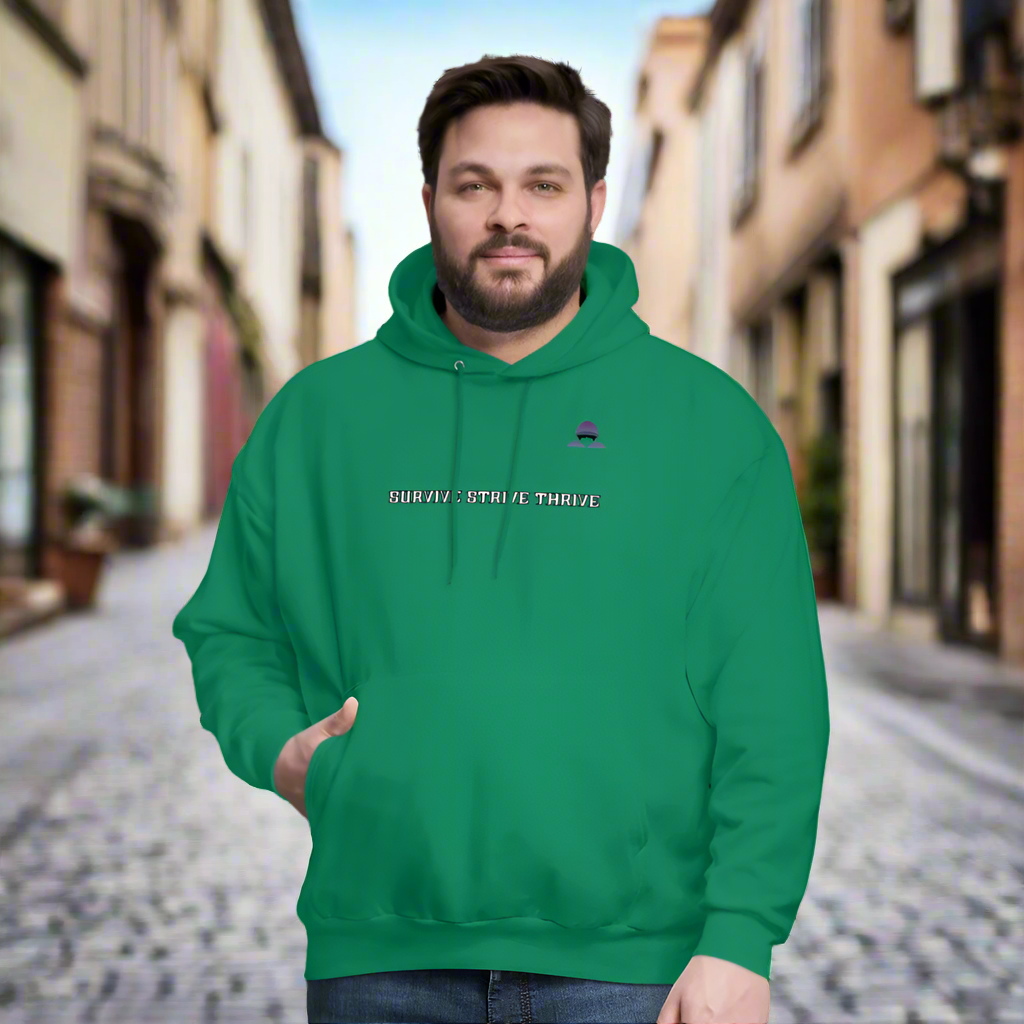 Boyz N The Hoodies Motto Kelly Green Hoodie Classic Design - kelly green