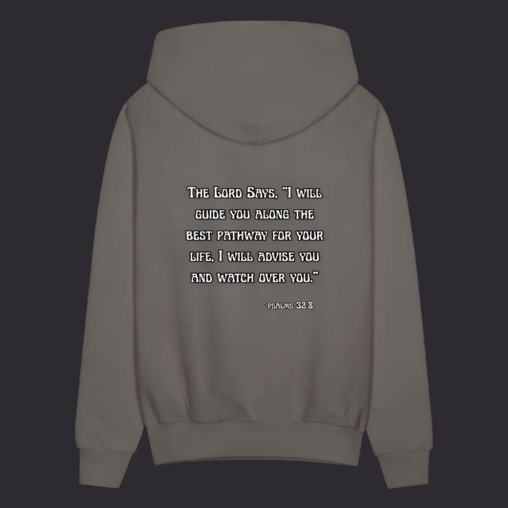 'I will guide you' Asphalt Gray Hoodie Thrive Collection - asphalt gray