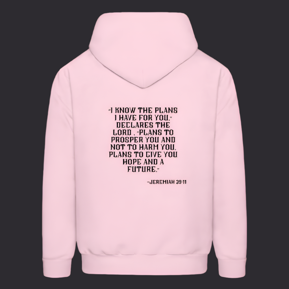 'I know the plans' Pink Hoodie Thrive Collection - pale pink