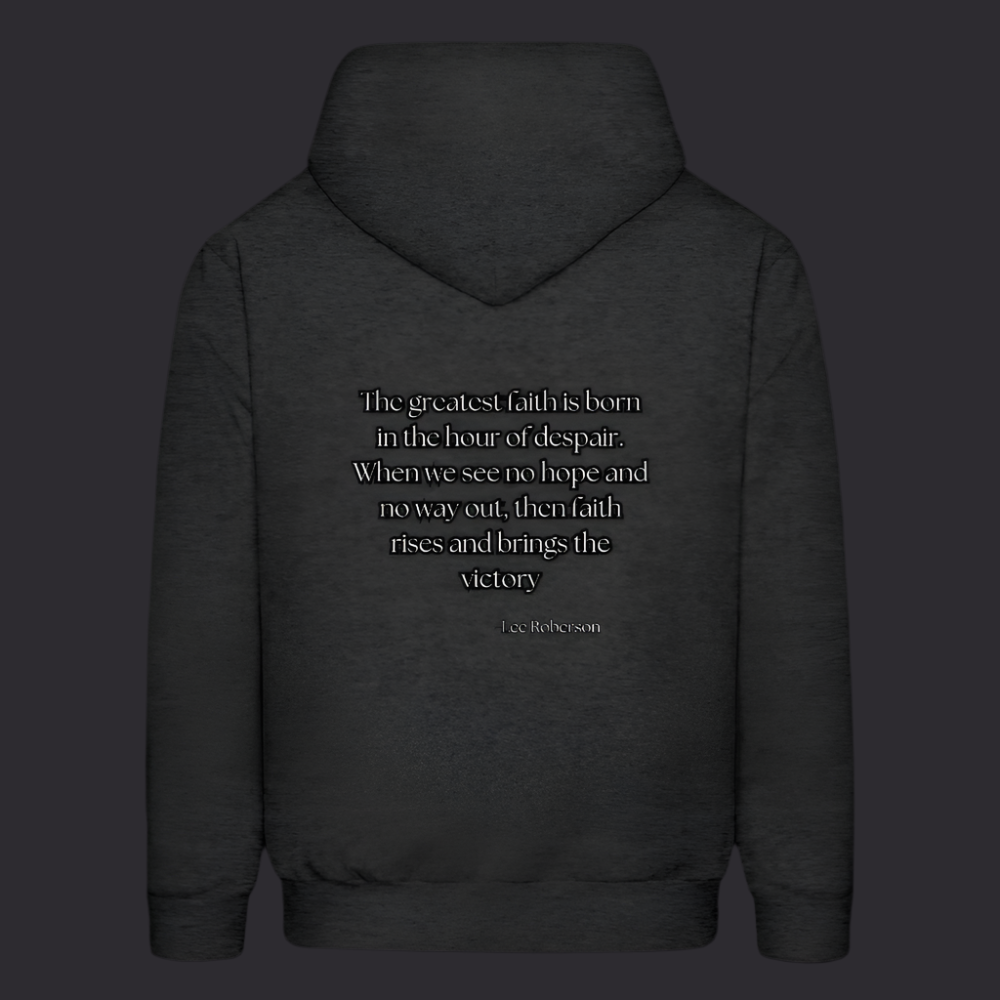 'The Greatest Faith' Charcoal Gray Hoodie Survive Collection - charcoal grey