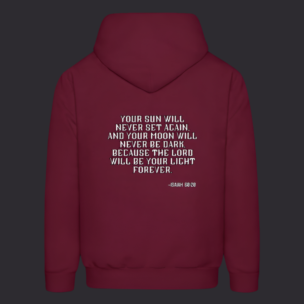'Your sun will never set' Burgundy Hoodie Thrive Collection - burgundy