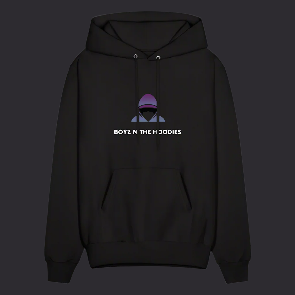 Boyz N The Hoodies Classic Design Black Hoodies (Front only) - black