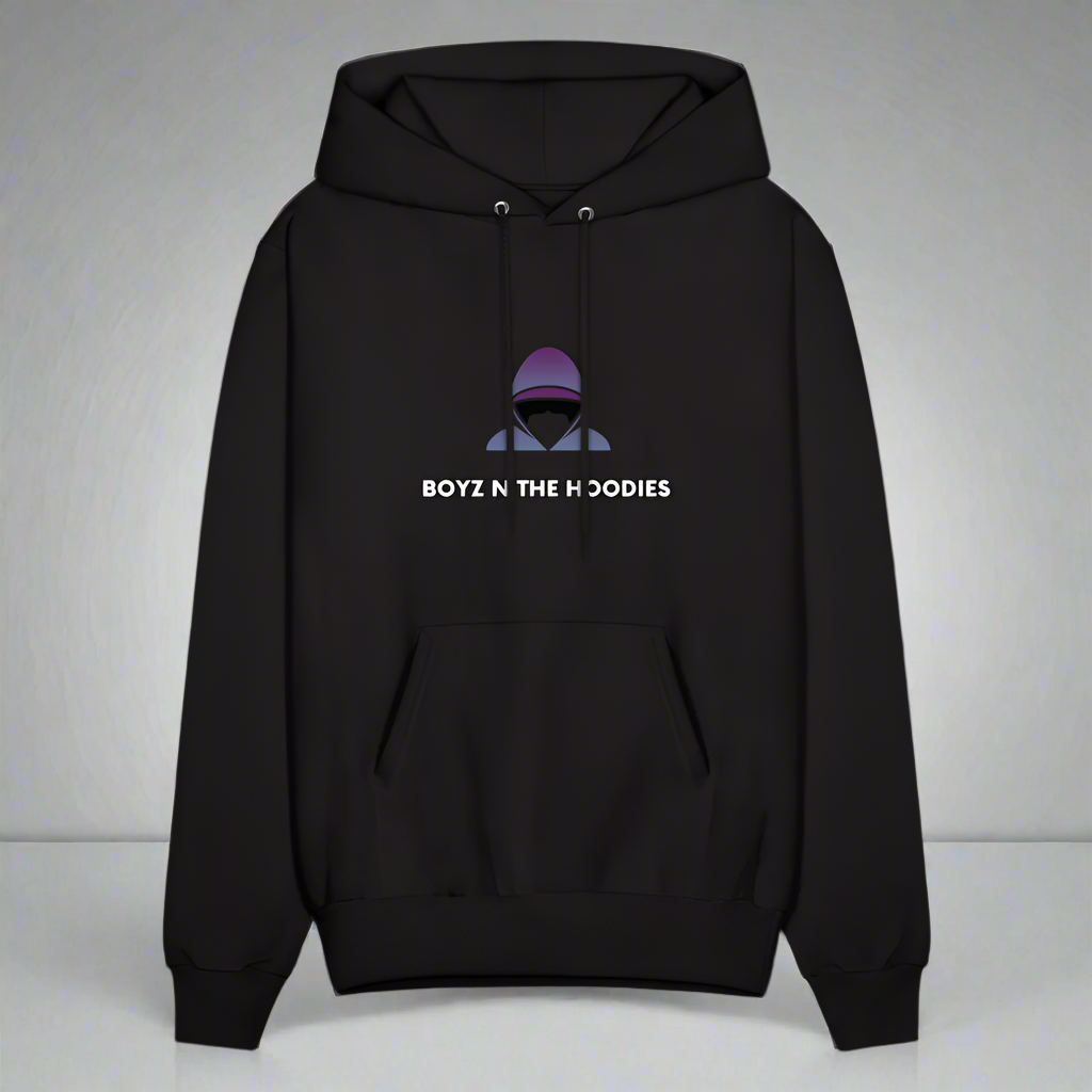 Boyz N The Hoodies Classic Design Black Hoodies (Front only) - black