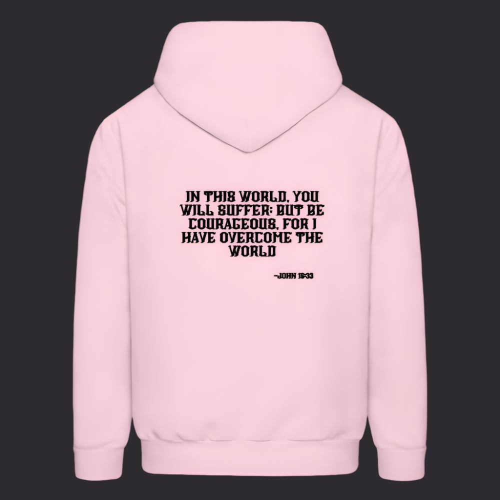 'Be Courageous' Pink Hoodie Survive Collection - pale pink