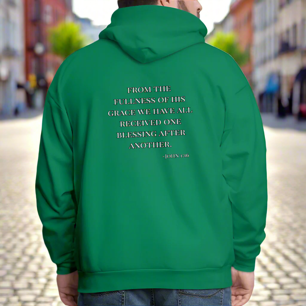 'Fullness of his Grace' Kelly Green Hoodie Thrive Collection - kelly green