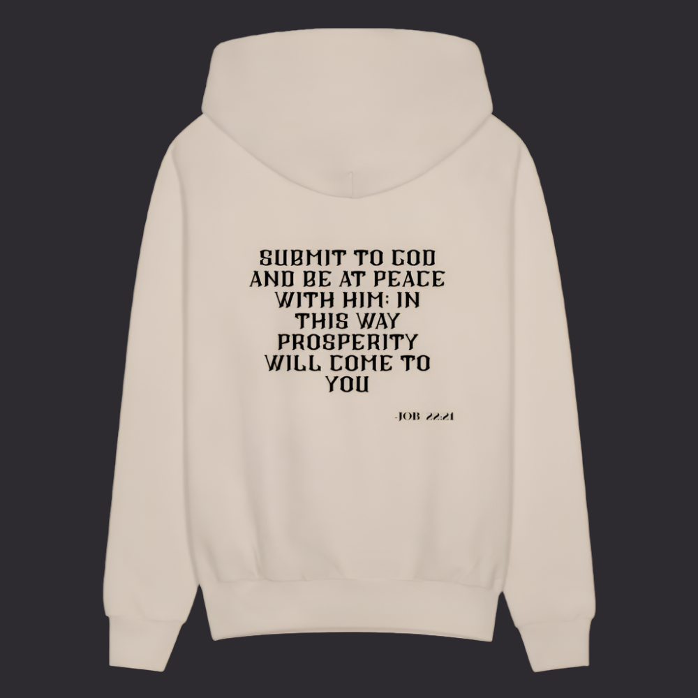 'Submit to God' Sand Color Hoodie Strive Collection - Sand