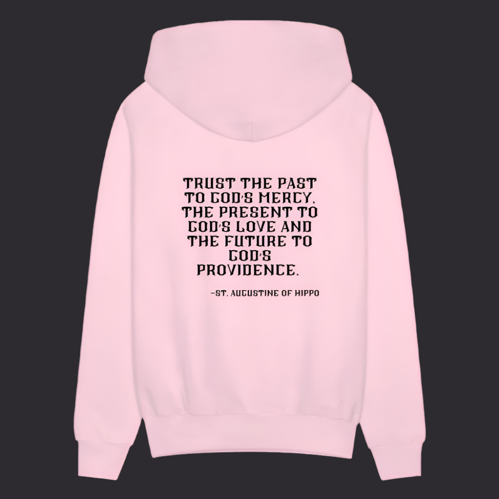 'Trust the Past' Pink Hoodie Thrive Collection - pale pink