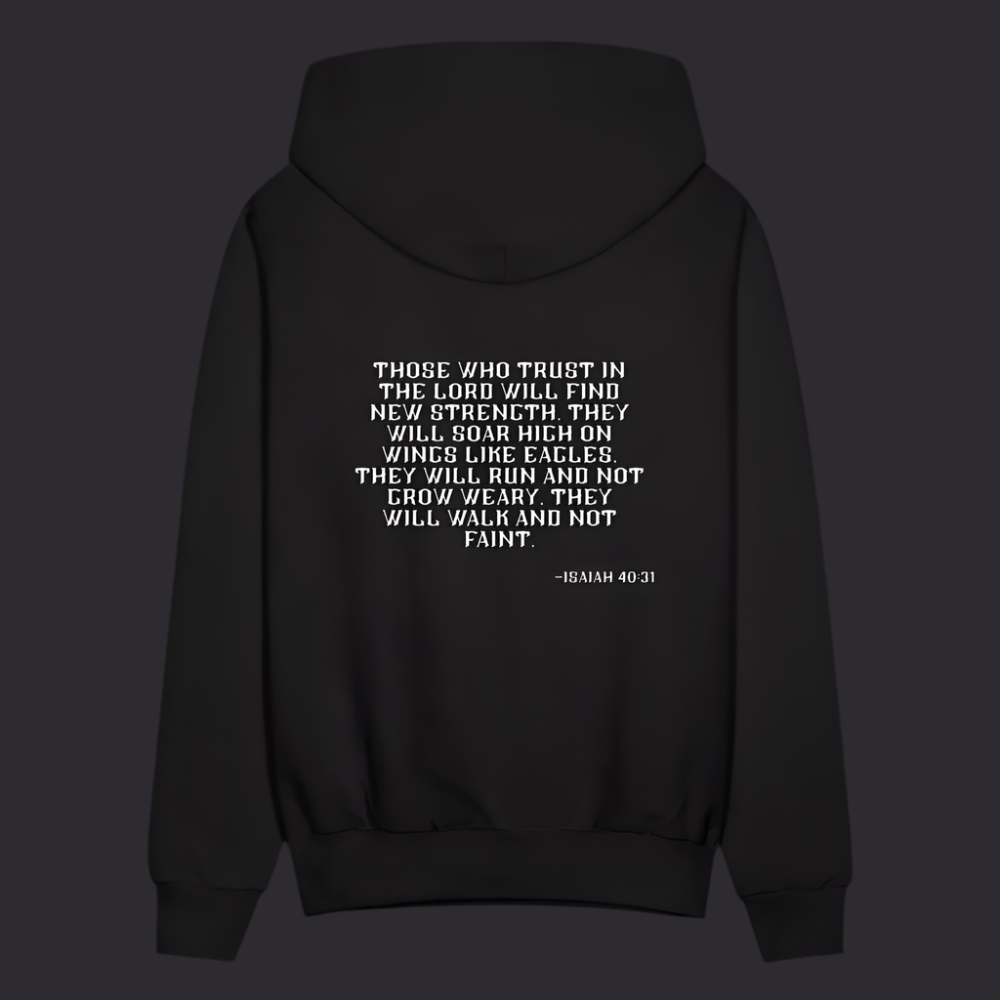 'Trust in the Lord' Classic Black Hoodie Strive Collection - black