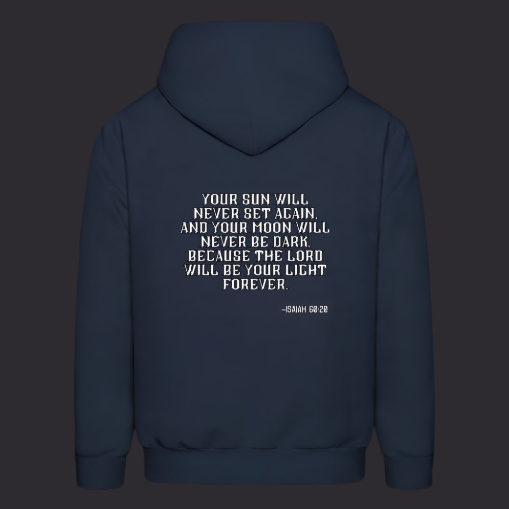 'Your sun will never set' Navy Blue Hoodie Thrive Collection - navy