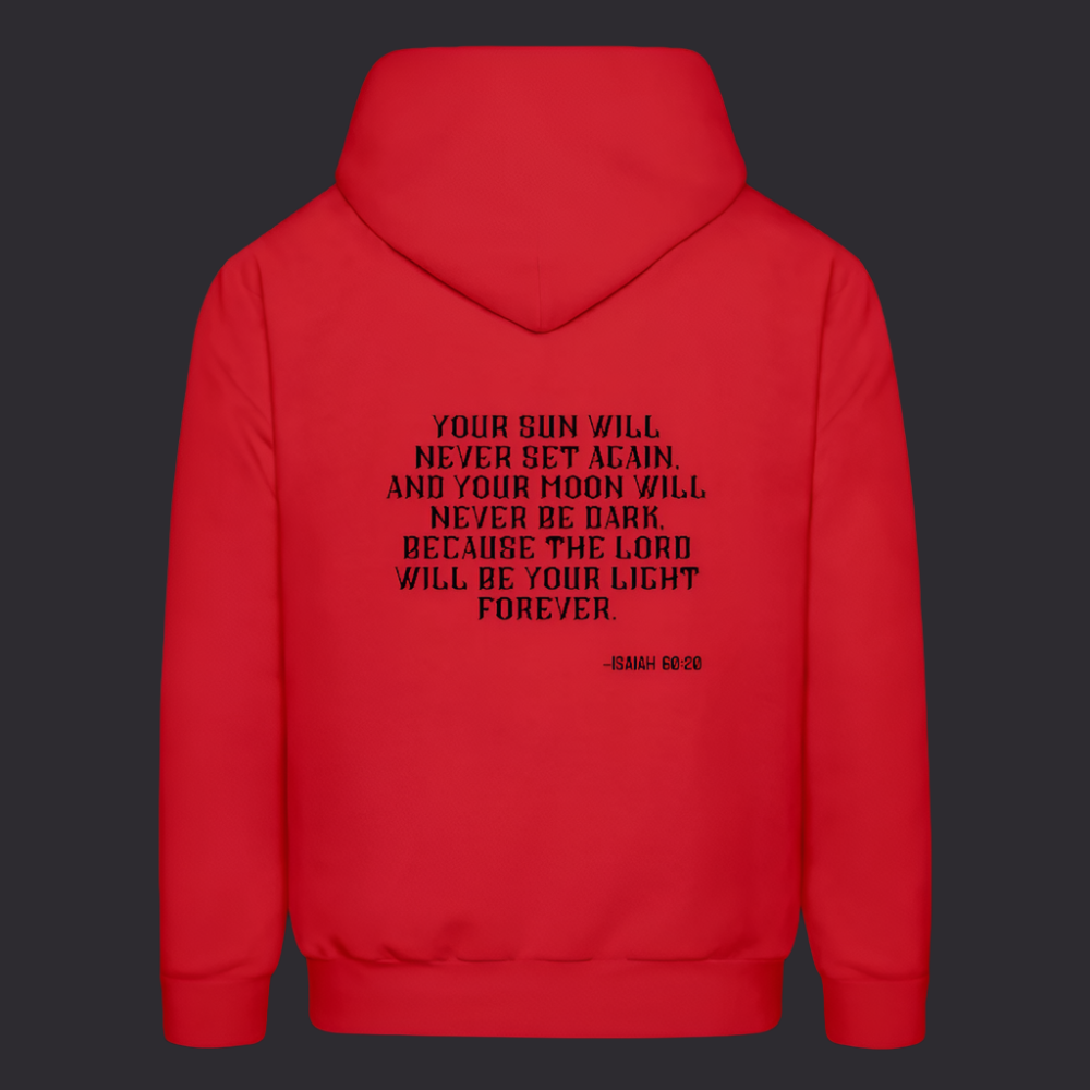 'Your sun will never set' Classic Red Hoodie Thrive Collection - red