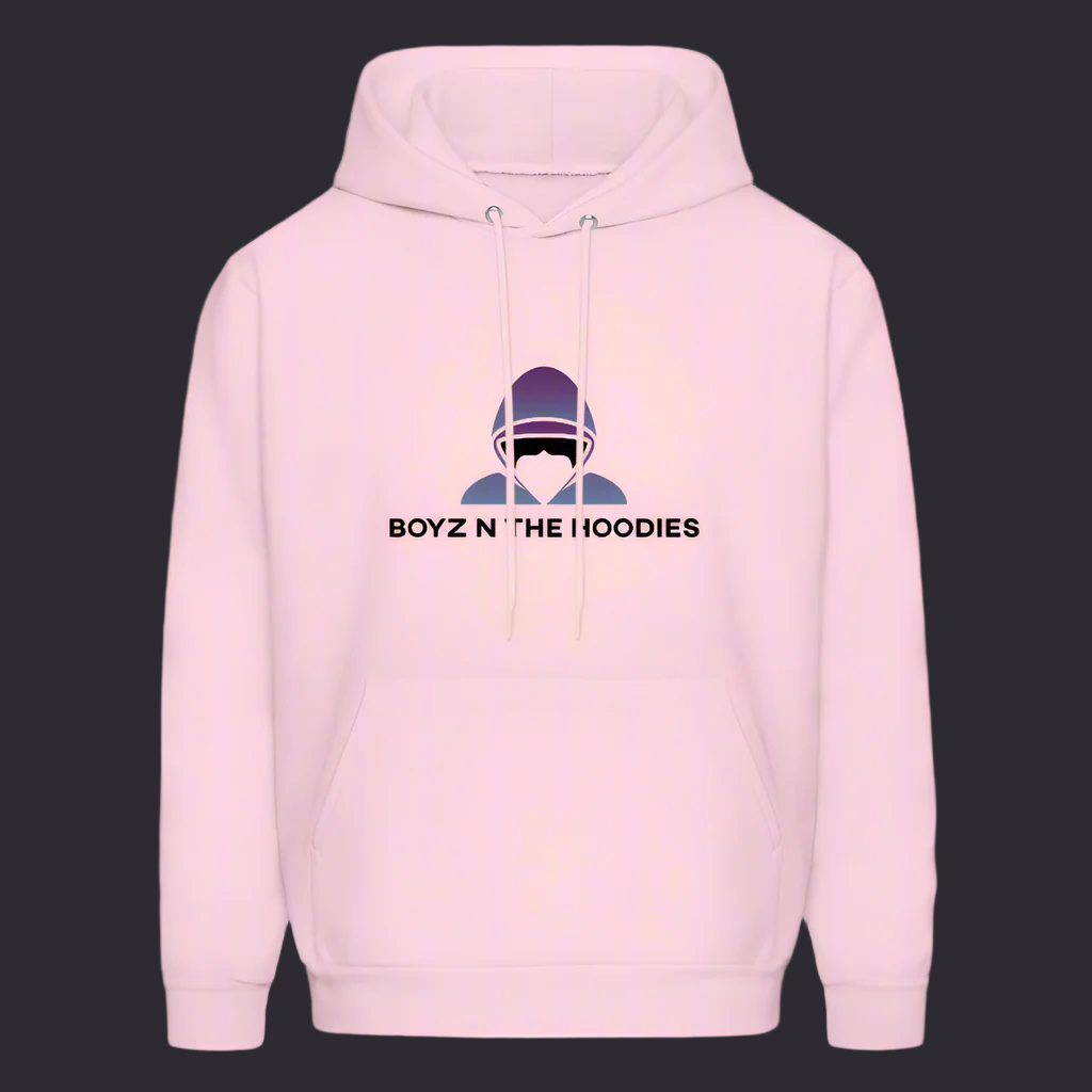 Boyz N The Hoodies Classic Design Carolina Blue Hoodies (Front only) - pale pink