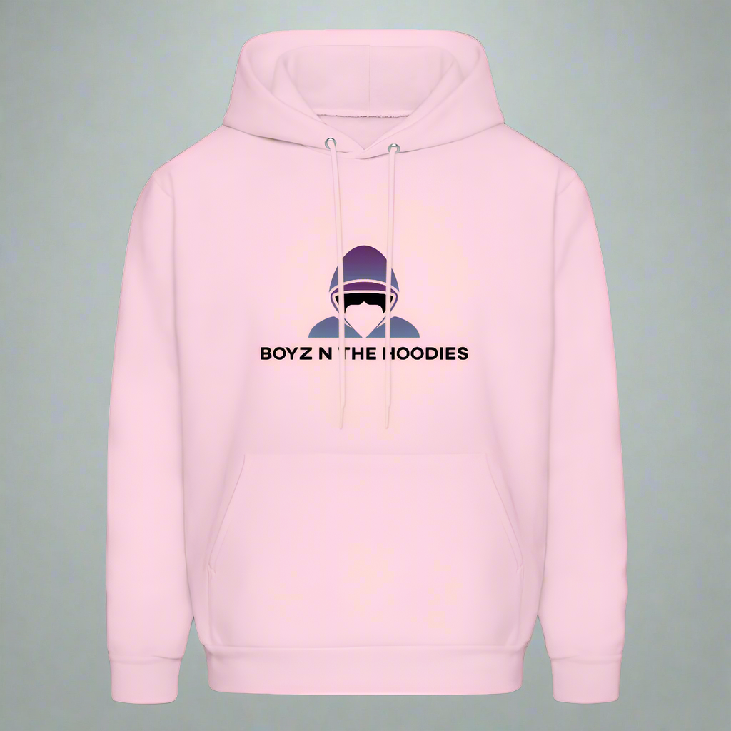 Boyz N The Hoodies Classic Design Carolina Blue Hoodies (Front only) - pale pink