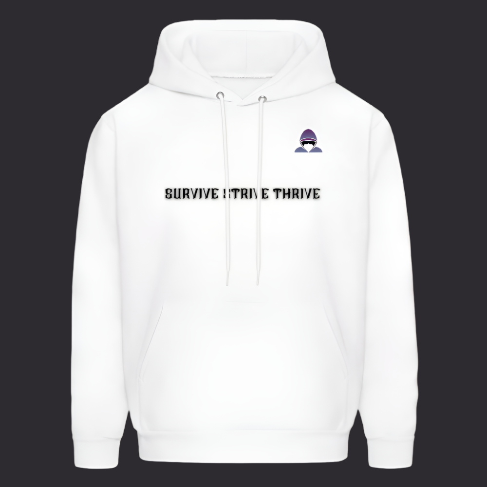 Boyz N The Hoodies Motto White Hoodie Classic Design - white
