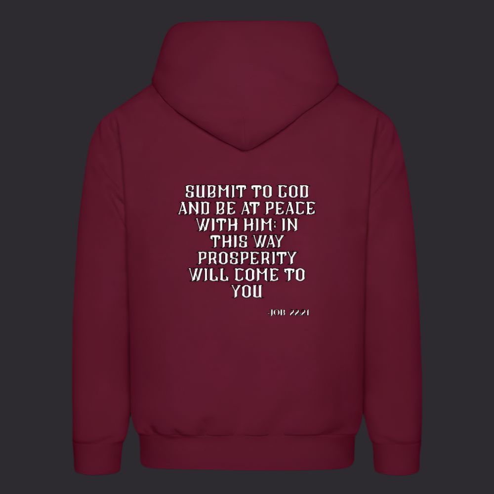 'Submit to God' Burgundy Hoodie Strive Collection - burgundy