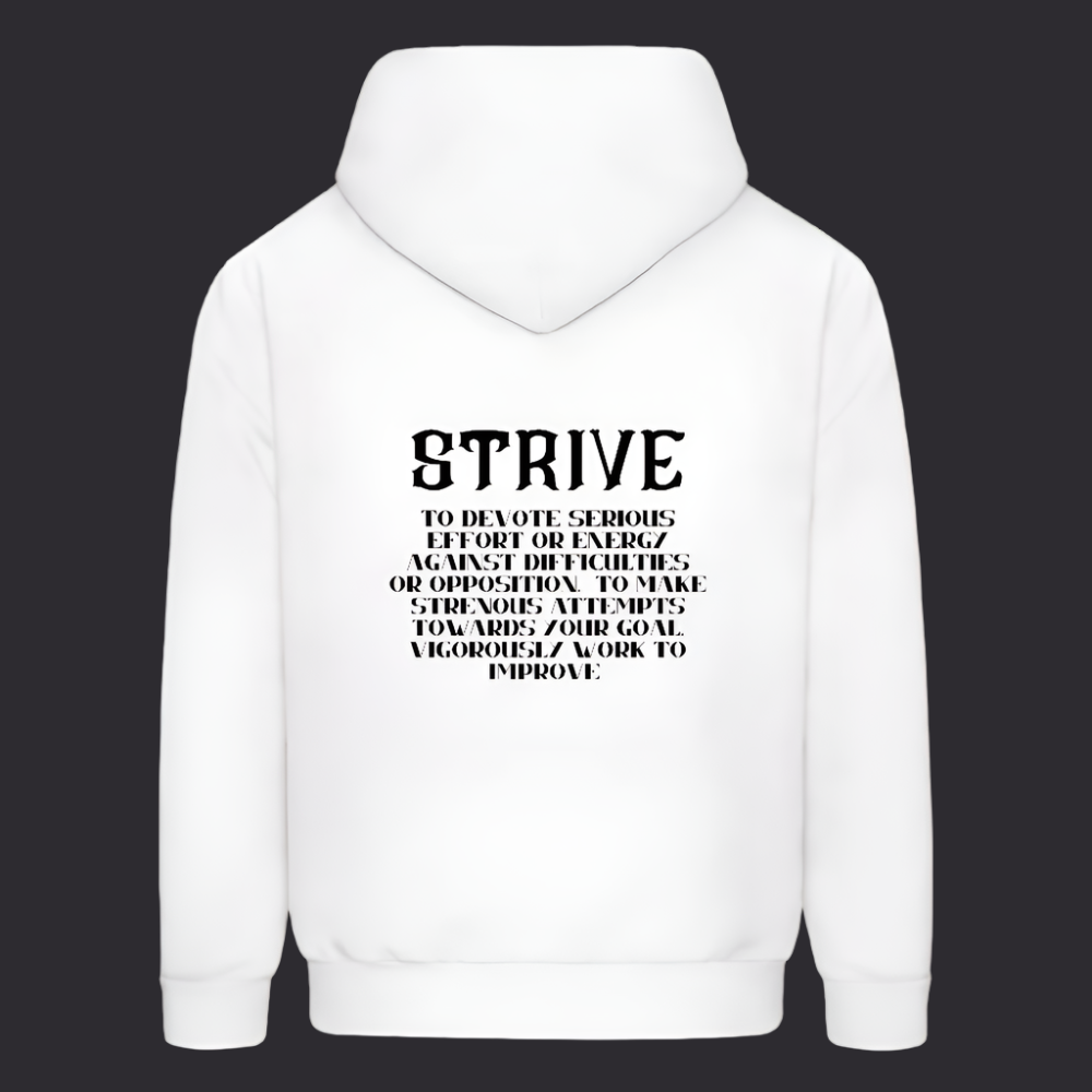 Boyz N The Hoodies Classic White Strive Hoodie - white